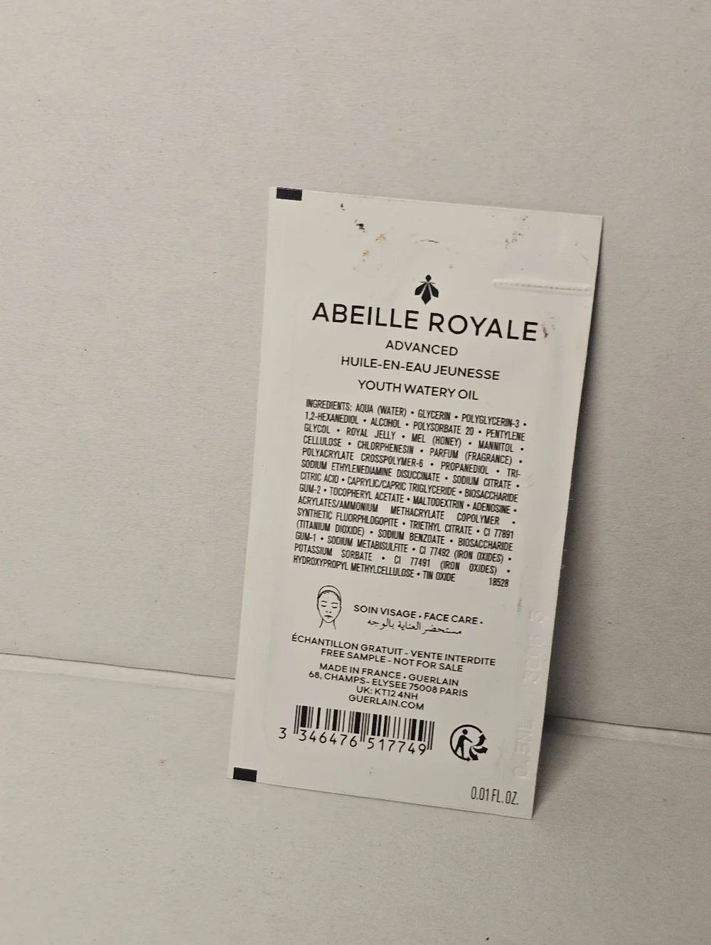 GUERLAIN Paris Abeille Royale Advanced Youth Watery Oil Sample Face Care - Picture 2 of 2